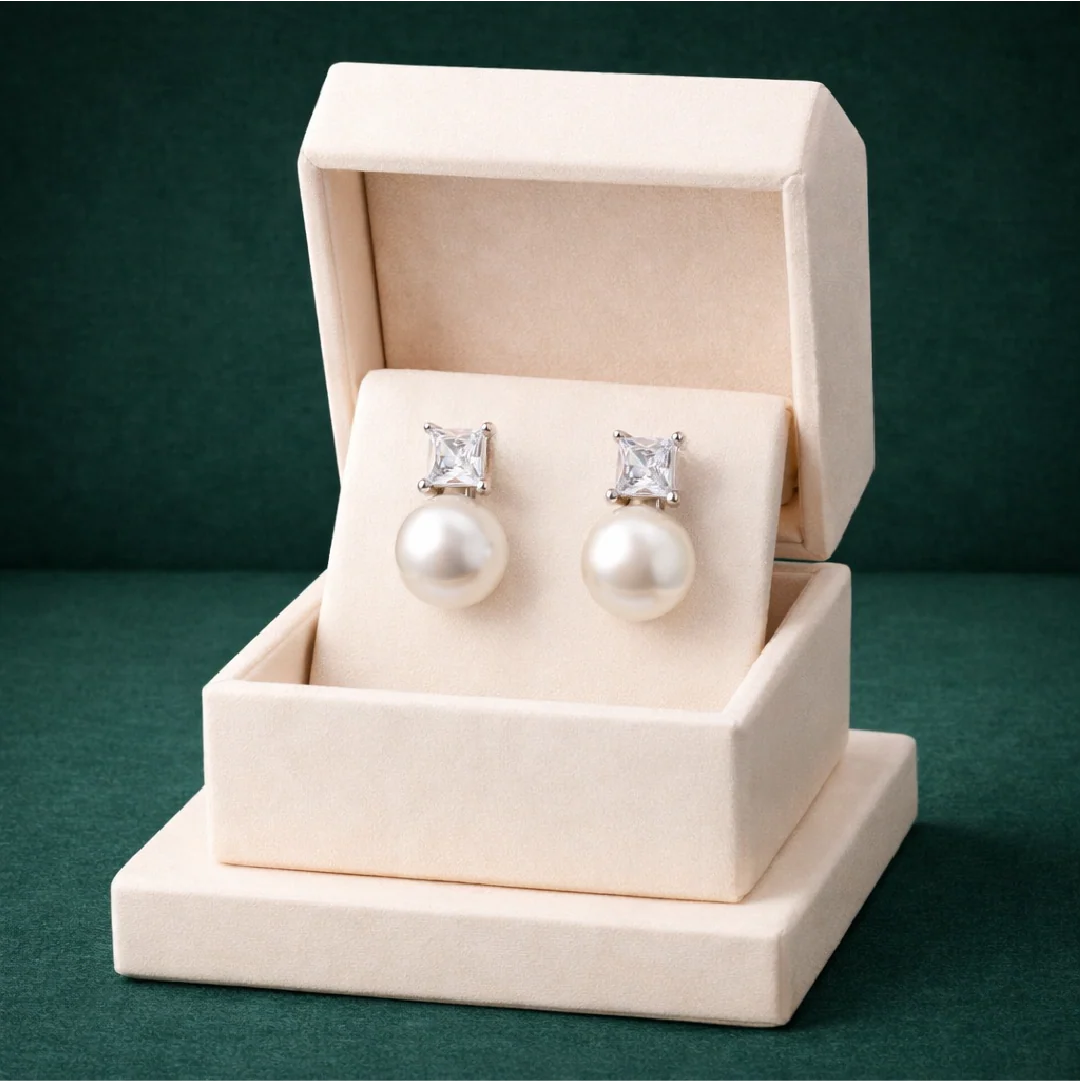 Pearl Drop Princess Studs