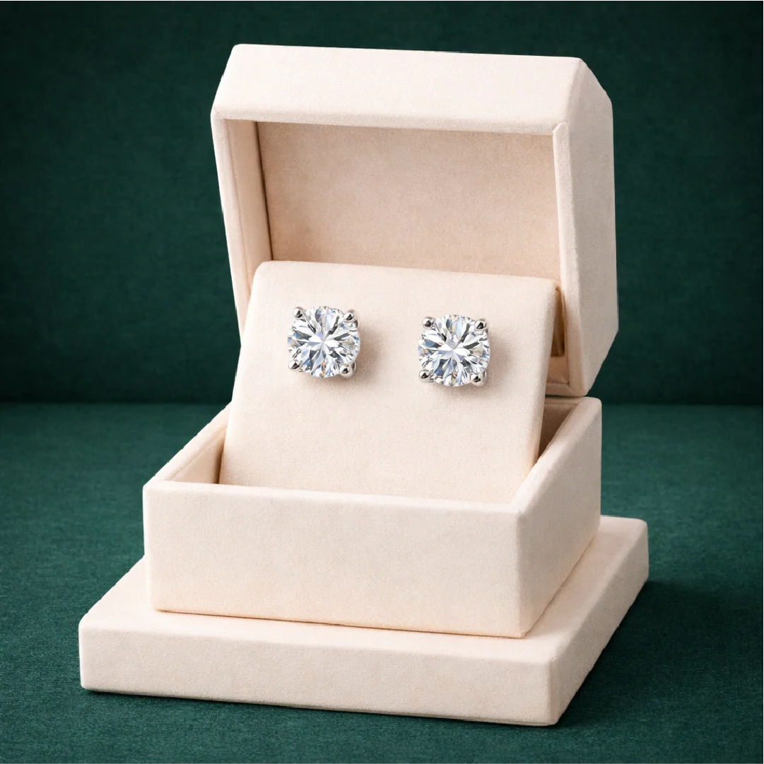 Studs Round Zirconia