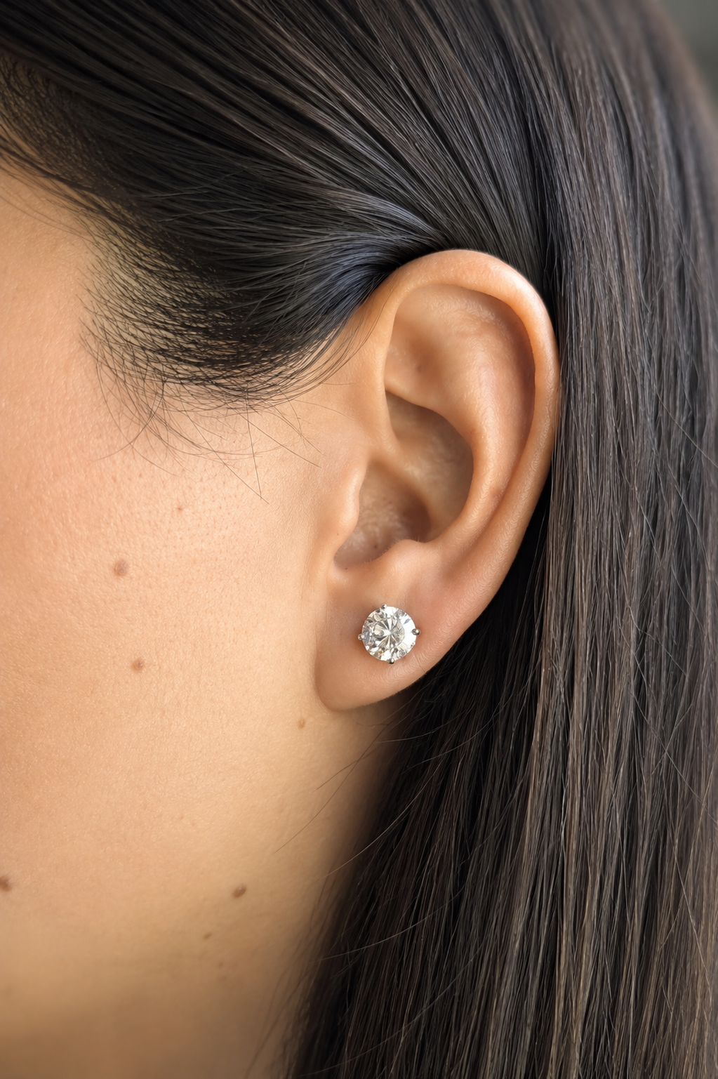 Studs Round Zirconia