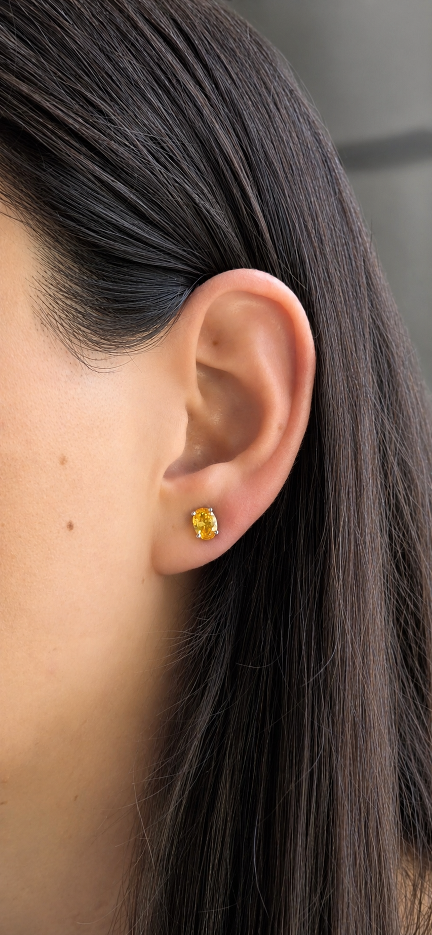 Golden Citrine Studs