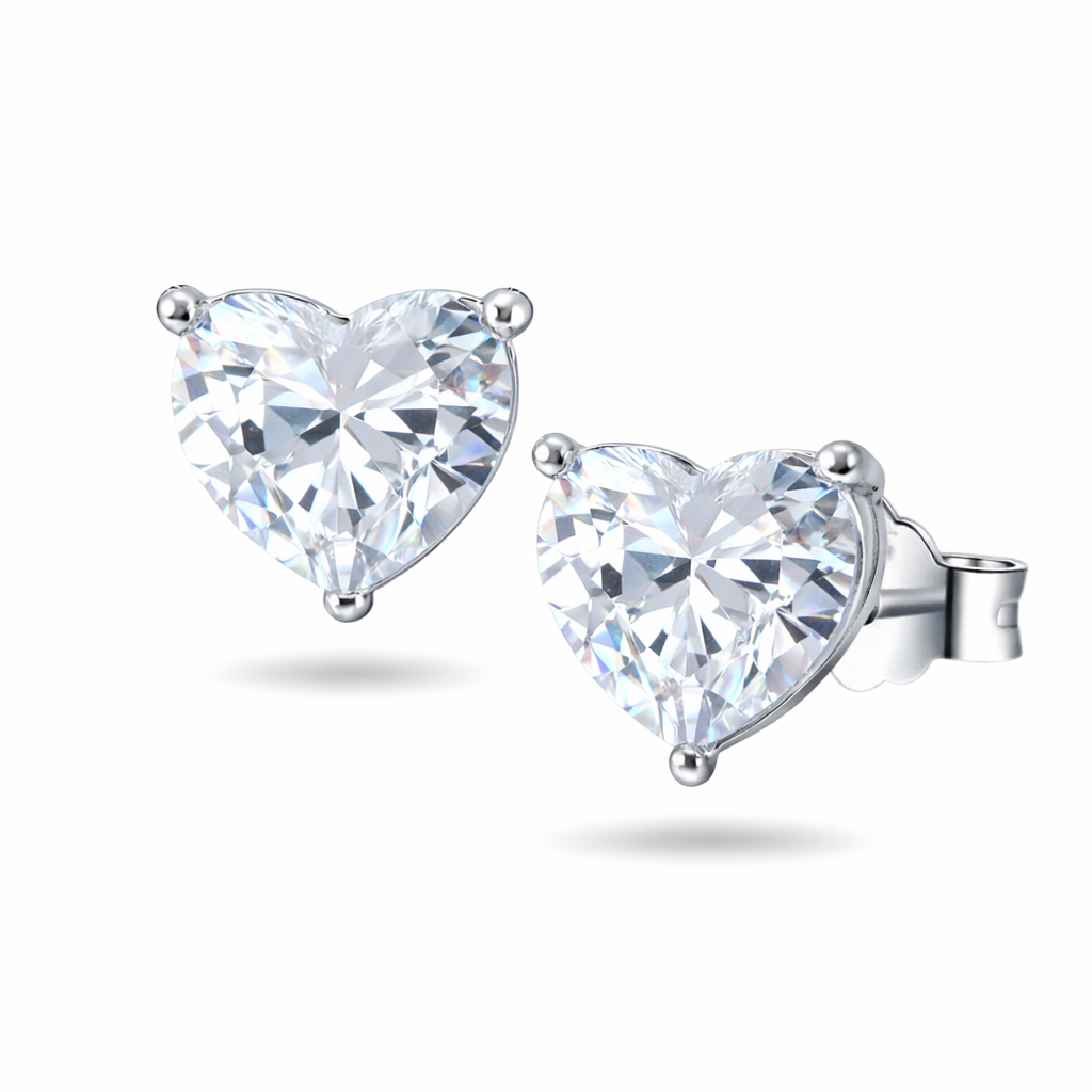 Studs Heart Zirconia