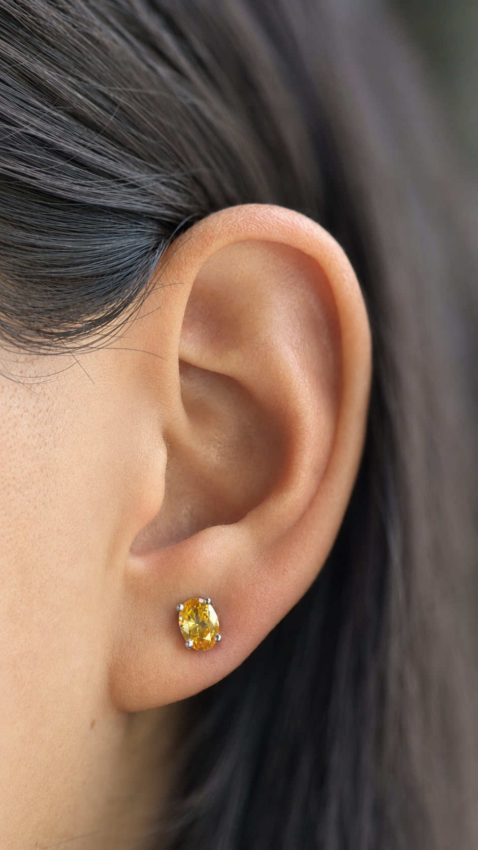 Golden Citrine Studs