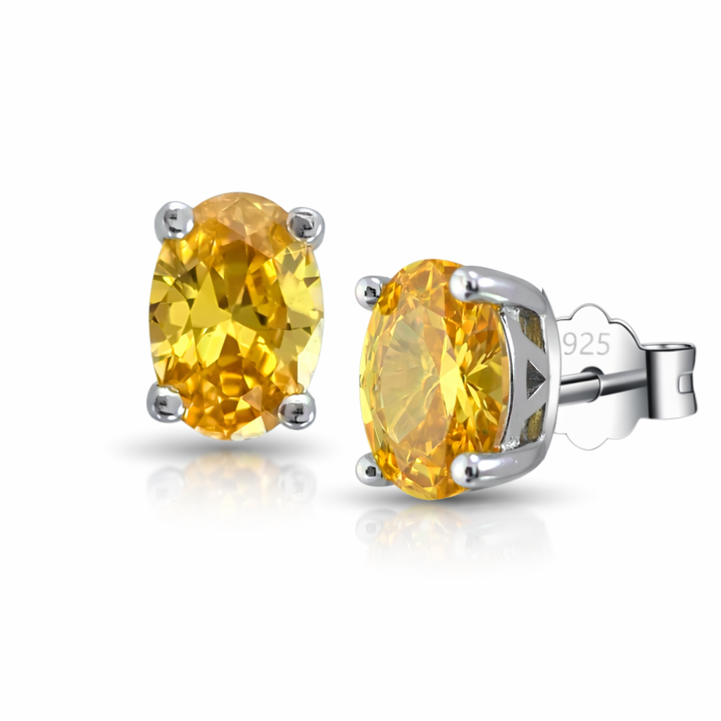 Golden Citrine Studs