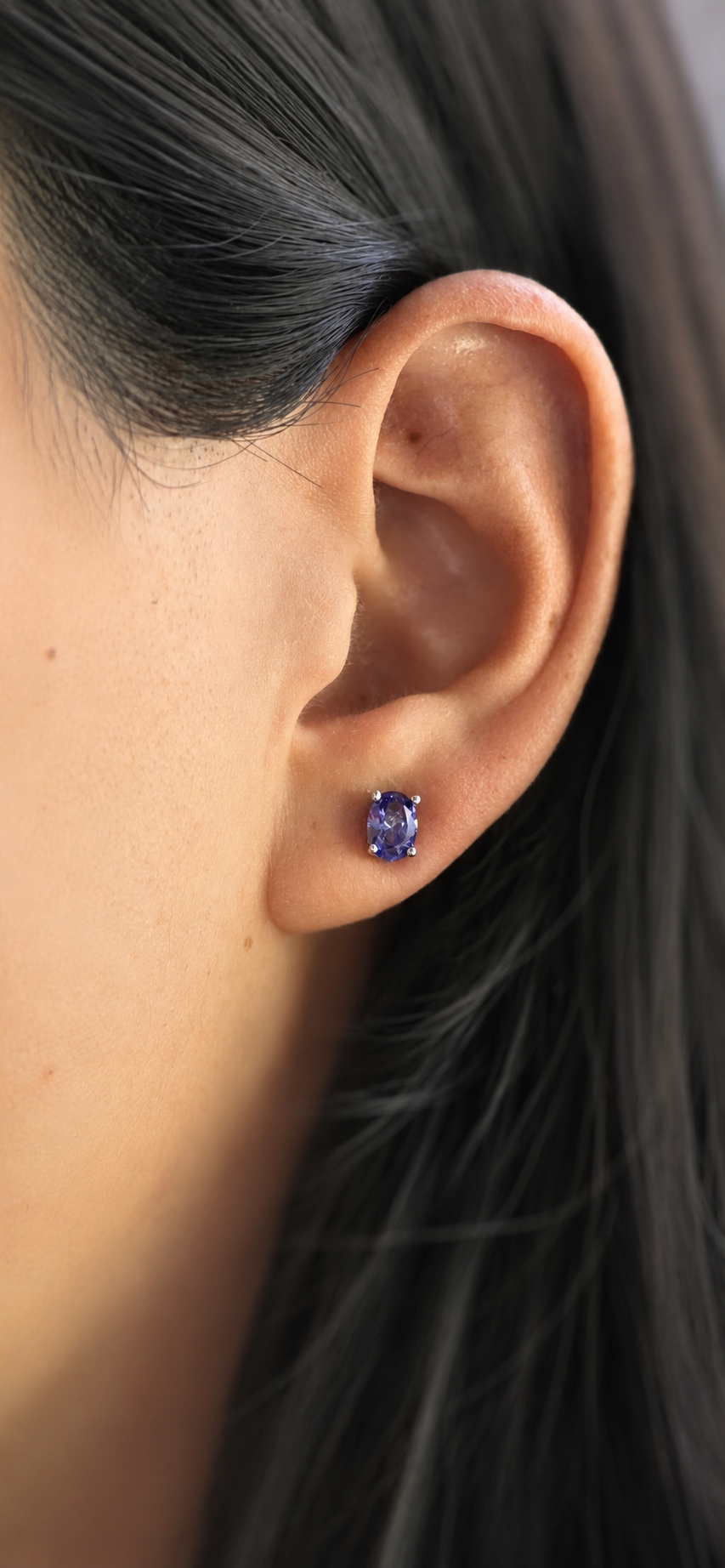 Violet Tanzanite Studs