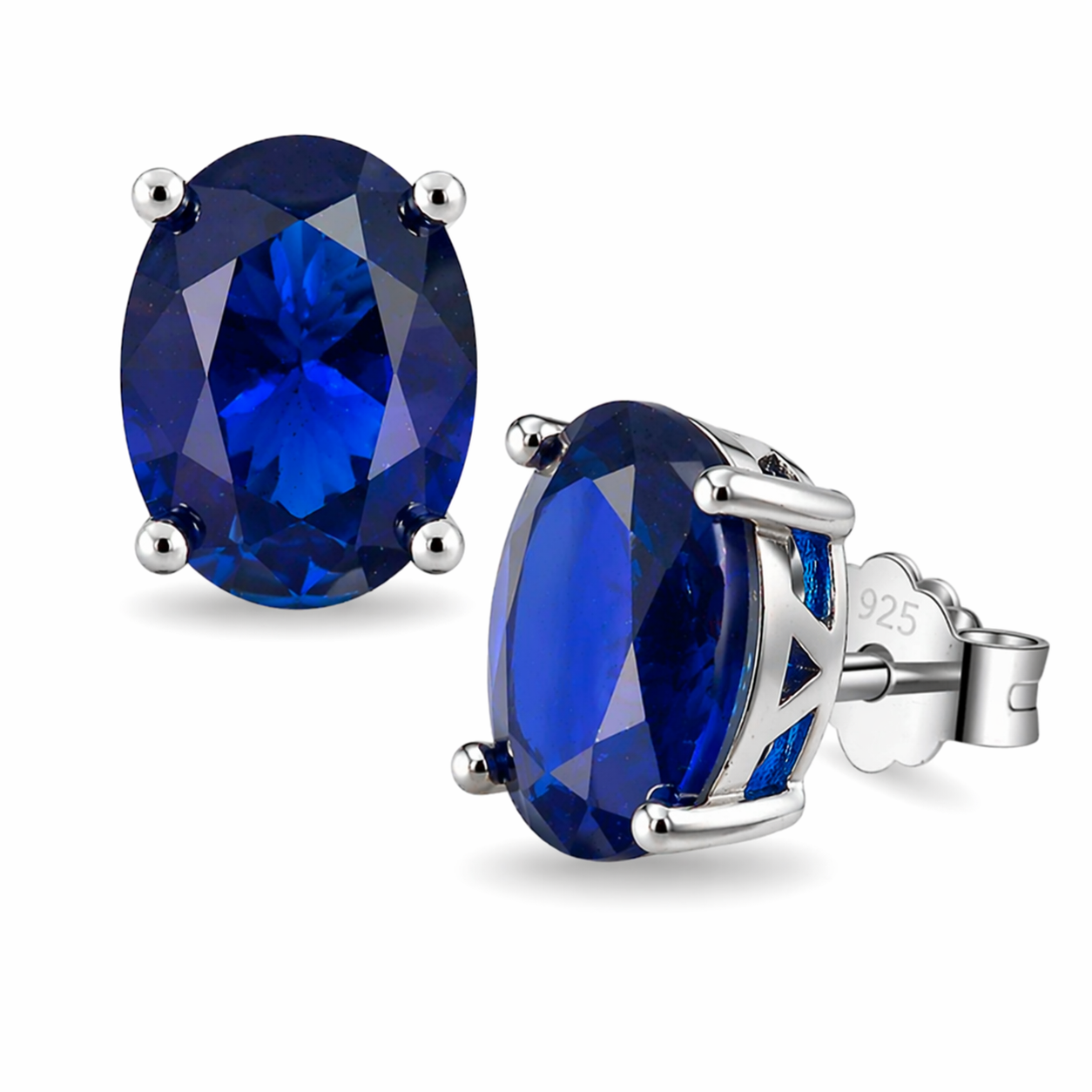 Oval Sapphire Studs