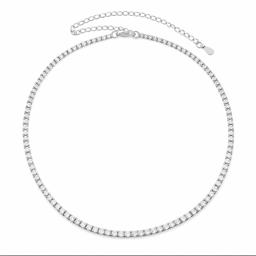 Choker Tenis Plata 2mm