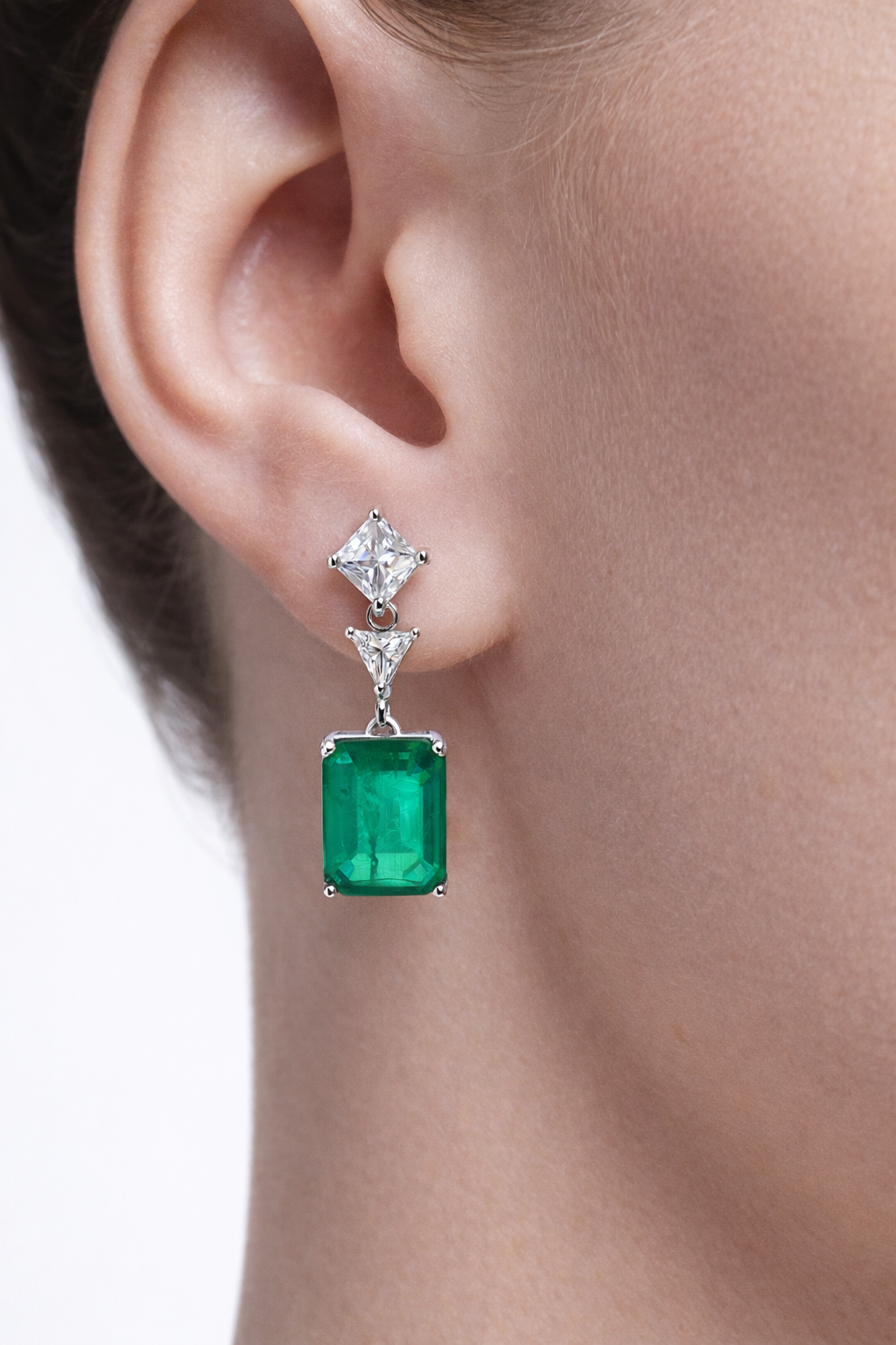 Arete Largo Esmeralda  Rombo