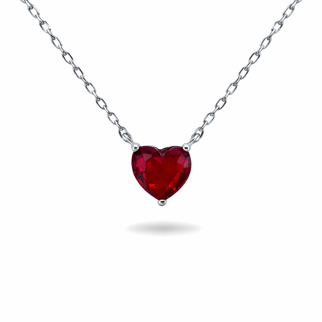 Ruby Heart Necklace