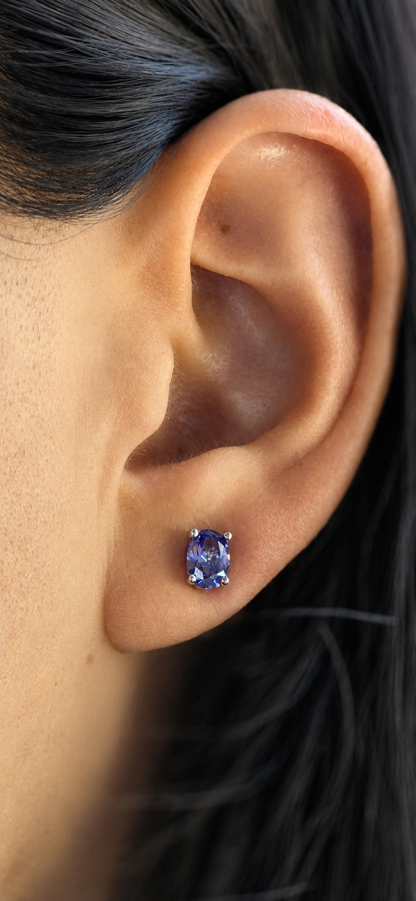 Violet Tanzanite Studs