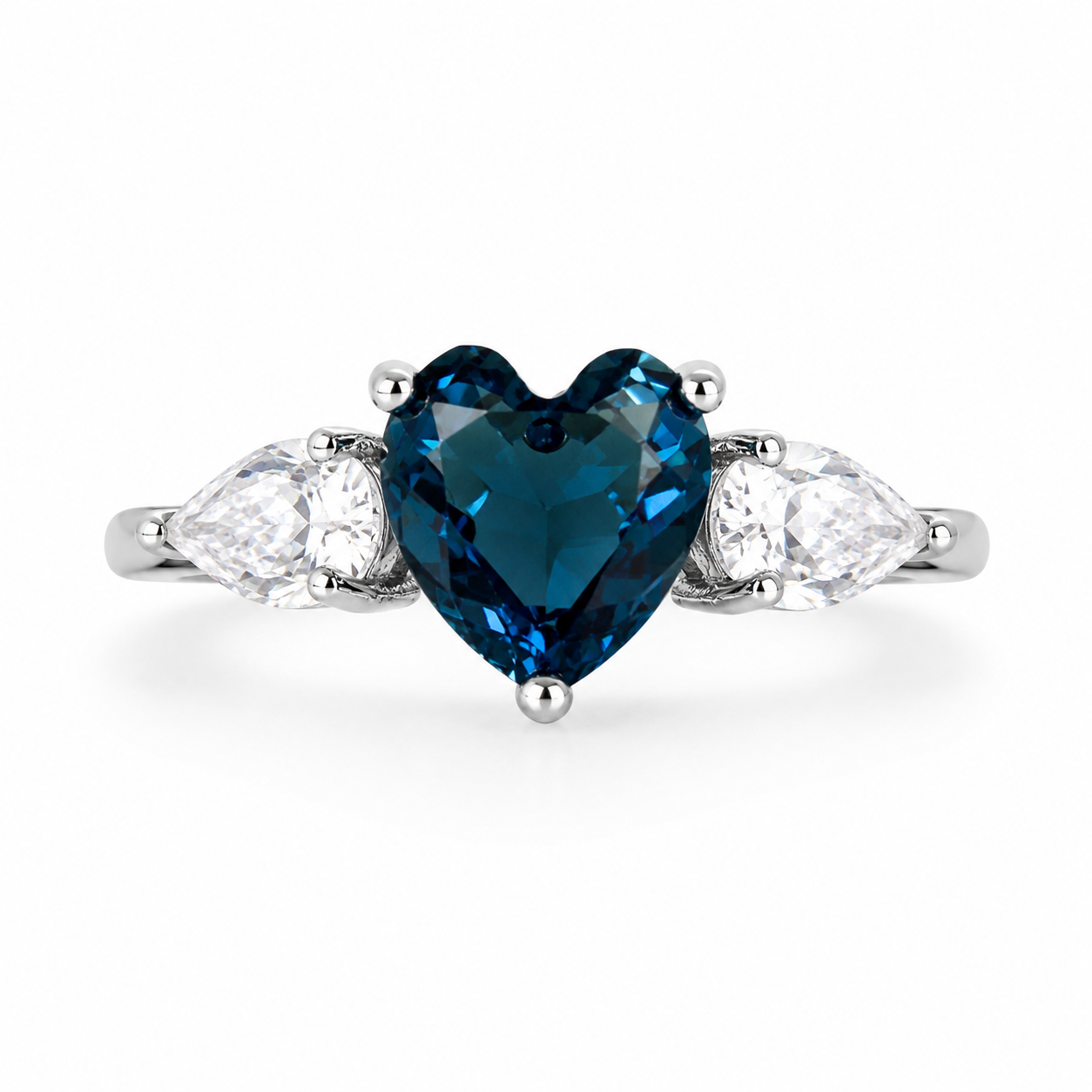 London Blue Heart Ring